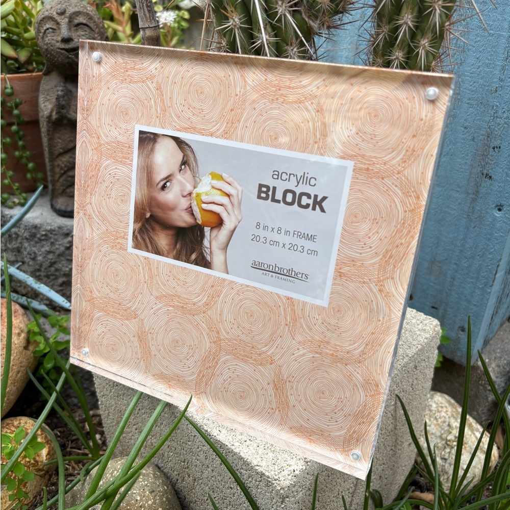 8 x 8” Acrylic Block Picture Frame - Picture 3 of 11
